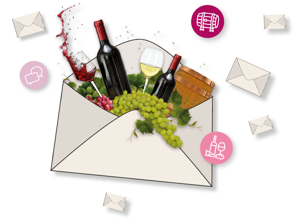 Newsletter mit vielen Inhalten zum Thema Wein