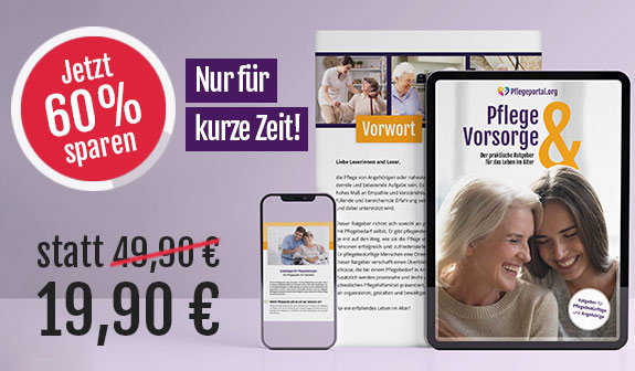 Nur für kurze Zeit: Jetzt 60% sparen! Pflege-Ratgeber statt 49,90 € nur 19,90 €