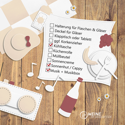 Was gehört neben einem guten Wein noch auf die Picknick-Checkliste?