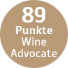 89 Punkte - Robert M. Parker Wine Advocate